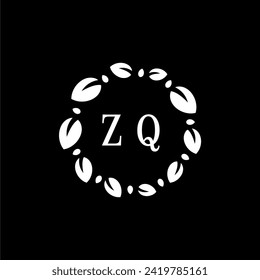 ZQ Initials Letter Nature Logo Vector Art Icons and Graphics