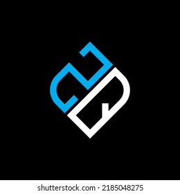 Diseño creativo del logotipo de la letra ZQ con gráfico vectorial