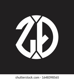 ZQ Logo monogram with piece circle ribbon style