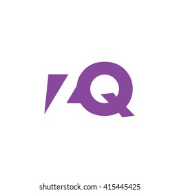 ZQ Logo. Vector Graphic Branding Letter Element. White Background