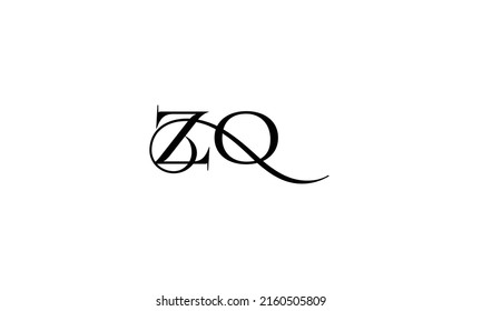 ZQ, QZ Abstract Letters Logo monogram