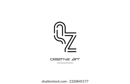 ZQ, QZ, Z, Q abstract letters logo monogram
