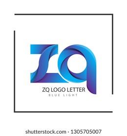 zq z q circle lowercase design of alphabet letter combination with infinity suitable as a logo for a company or business - Vector