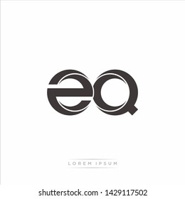 zq z q Initial Letter Split Lowercase Modern Monogram linked outline rounded logo