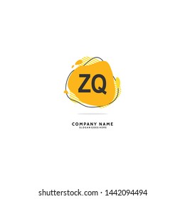 ZQ Z Q Initial logo Beauty template vector