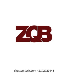 Vector de diseño de logotipo de monograma de letras ZQB