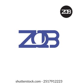 Diseño de monograma de letra de logotipo ZQB