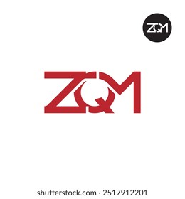Diseño de monograma de letra de logotipo ZQM