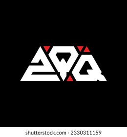 ZQQ Dreieck Buchstaben Logo Design mit Dreieck Form. ZQQ Dreieck Logo Design Monogramm. ZQQ Dreieck Vektor Logo Vorlage mit roter Farbe. ZQQ Dreieckslogo Einfach, elegant und luxuriös.