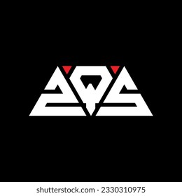 Diseño del logotipo de la letra del triángulo ZQS con forma de triángulo. Monograma de diseño del logotipo del triángulo ZQS. Plantilla de logotipo vectorial de triángulo ZQS con color rojo. Logo triangular ZQS Diseño sencillo, elegante y lujoso.