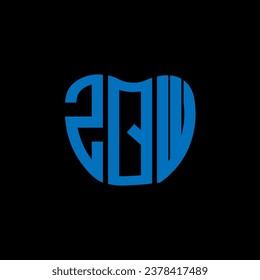 ZQW-Brief-Logo kreatives Design. ZQW einzigartiges Design.
