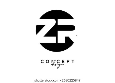 ZR Creative Negative Space Circle Monogram Logo Design