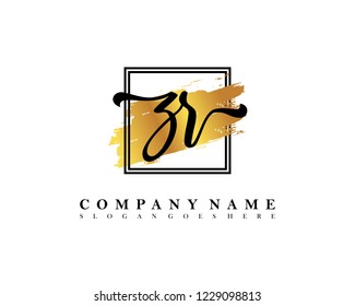 ZR Initial handwriting logo concept