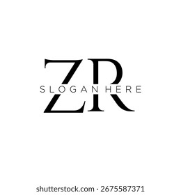 ZR initial monogram logo with bussines style dsign