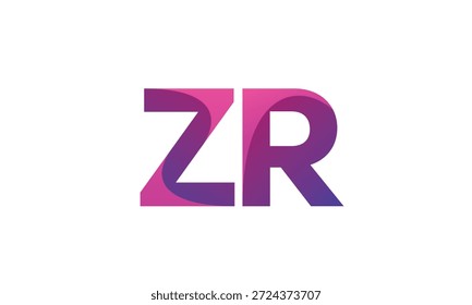 ZR Letter Gradient Monogram Logo for Modern Business Branding