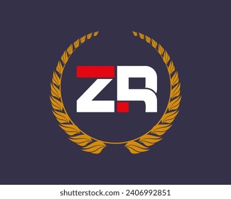 ZR Letter Initial Logo Design Template Vector Illustration