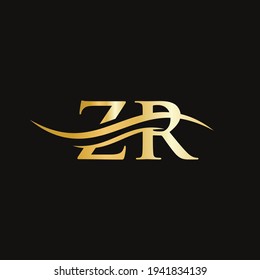 ZR Letter Linked Logo for business and company identity. Initial Letter ZR Logo Vector Template