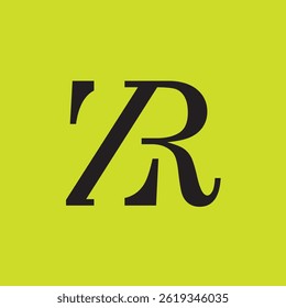 ZR Letter Logo Design. ZR Creative letter logo design vector, ZR Letter Initial Logo Design. ZR monogram Logo Unique Concept Vector.