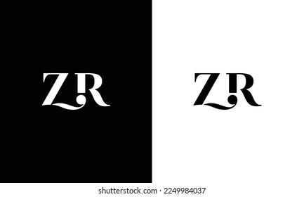 ZR letter logo design on luxury background. RZ monogram initials letter logo concept. ZR icon design. RZ elegant and Professional letter icon design on black background. Z R RZ ZR