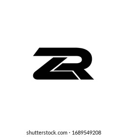 ZR Letter Logo Design Template Vector