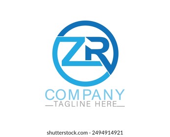 ZR letter logo design  template Free vector