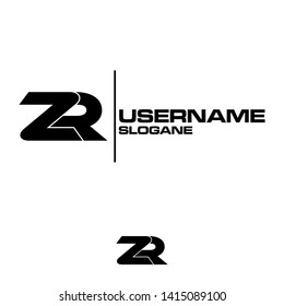 zr logo concept black and white