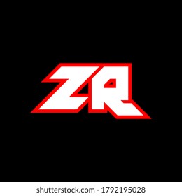 Diseño del logotipo ZR, diseño inicial de letras ZR con estilo de ciencia ficción. Logotipo ZR para juegos, deportes, tecnología, digital, comunitaria o empresarial. Fuente del alfabeto italiano moderno de la Z R. Tipografía de estilo urbano.