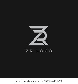 ZR logo design. Vector illustration.