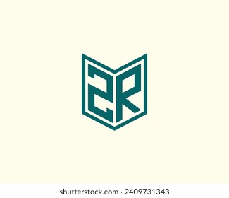 ZR logo design vector template