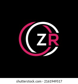 ZR logo monogram isolated on circle element design template