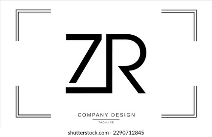 ZR, RZ, Abstract Letters Logo Monogram