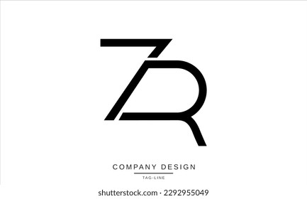 ZR, RZ, Abstract Letters Logo Monogram