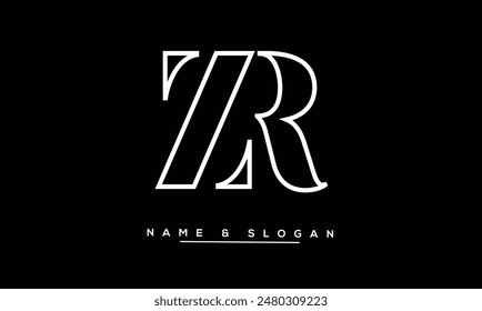 ZR, RZ Abstract Letters Logo Monogram