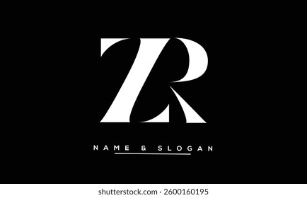 ZR, RZ Abstract Letters Logo Monogram