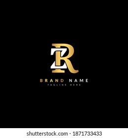 ZR RZ letter composite concept for company and business logo. Luxury logo design.
