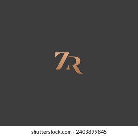 ZR, RZ letter logo design template elements. Modern abstract digital alphabet letter logo. Vector illustration. New Modern logo.