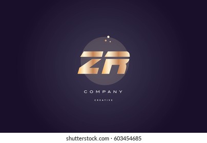 zr z r  gold yellow golden metal metallic bold luxury product modern creative gradient alphabet company logo design vector icon template