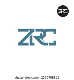 Diseño de monograma de letra de logotipo ZRC