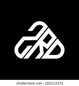 Diseño creativo del logotipo de la letra ZRD con gráfico vectorial, logotipo ZRD simple y moderno.