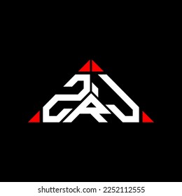 ZRJ letter logo creative design with vector graphic, ZRJ simple and modern logo.