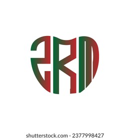 Diseño creativo del logo de la carta ZRM. Diseño único de ZRM.
