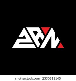 ZRN triangle letter logo design with triangle shape. ZRN triangle logo design monogram. ZRN triangle vector logo template with red color. ZRN triangular logo Simple, Elegant, and Luxurious design.