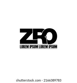 ZRO letter monogram logo design vector
