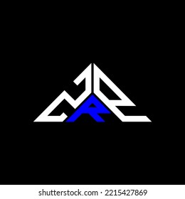 ZRP letter logo creative design with vector graphic, ZRP simple and modern logo in triangle shape.