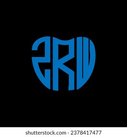 ZRW letter logo creative design. ZRW unique design.
