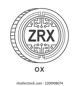 zrx coin  Cryptocurrency  icon outline