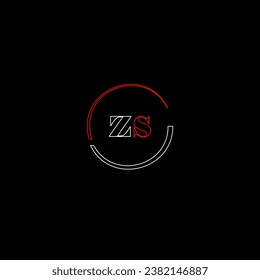 ZS creative modern letters logo design template