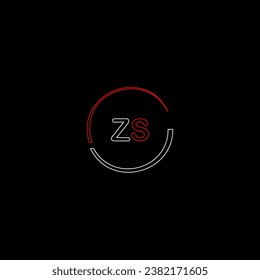 ZS creative modern letters logo design template