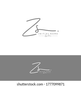 ZS Initial letter handwriting and signature logo.