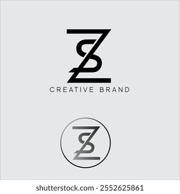 ZS initial logo design icon